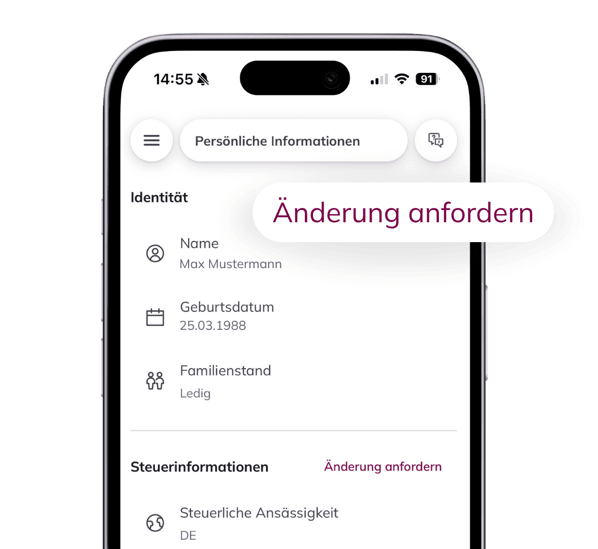 Daten selbst ändern. Keine Hotline, kein Warten.