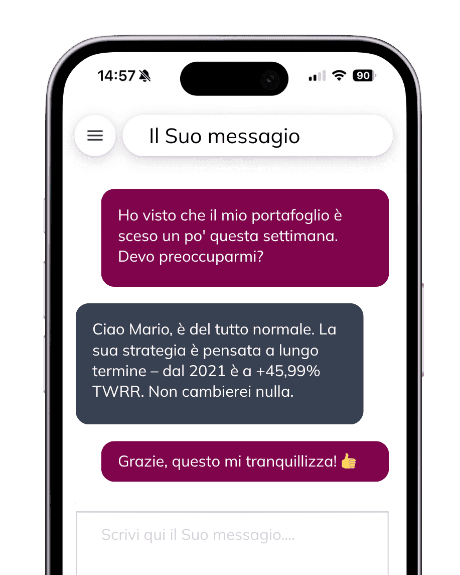 Il vostro intermediario. Sempre a un messaggio.
