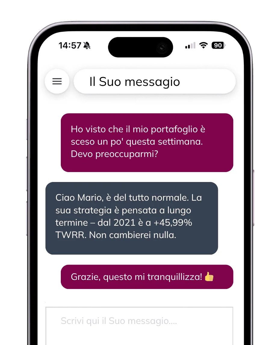 Il vostro intermediario. Sempre a un messaggio.