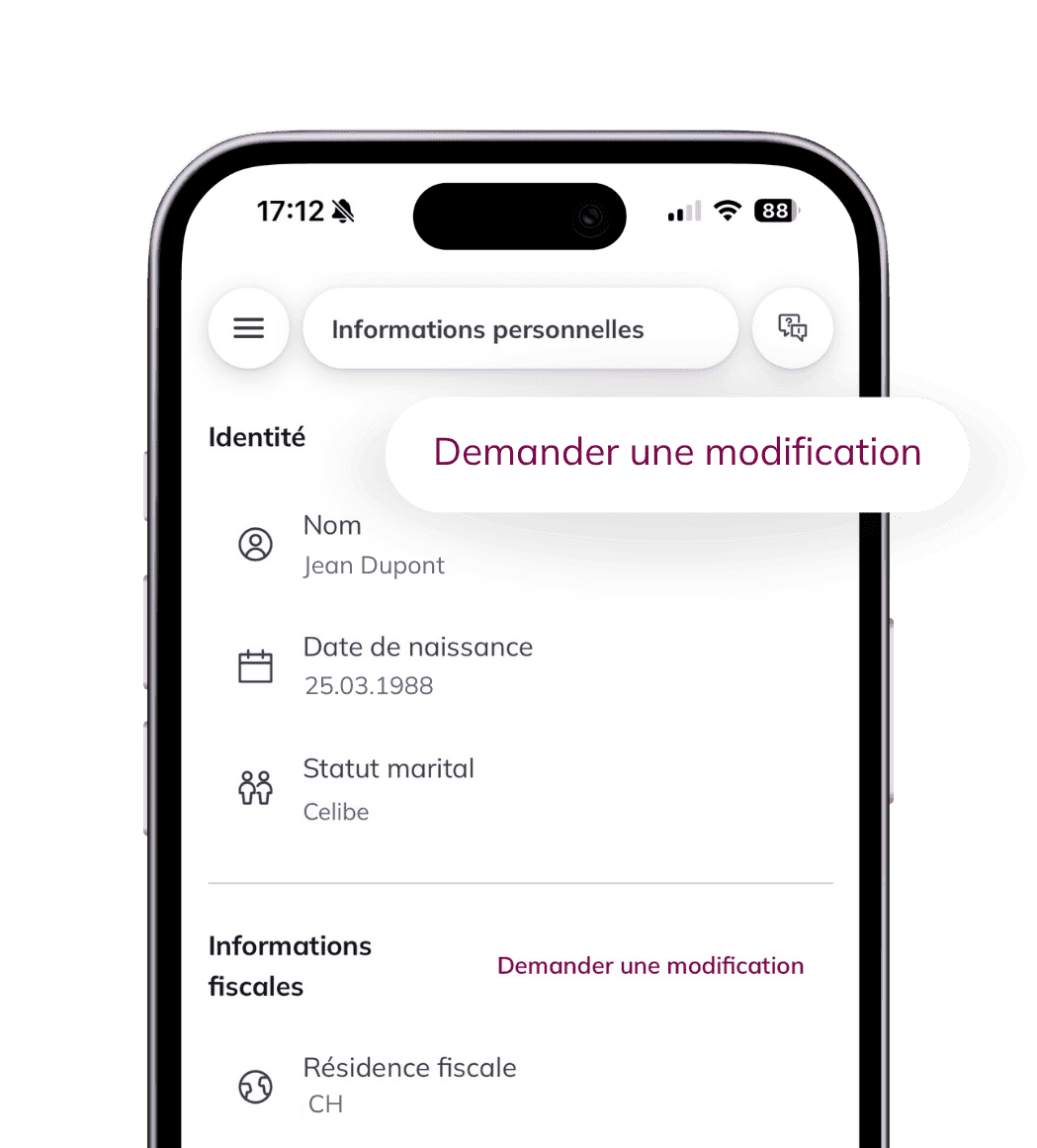 Modifier vos données vous-même. Sans hotline, sans attente.