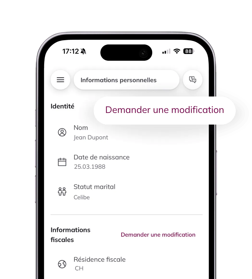 Modifier vos données vous-même. Sans hotline, sans attente.